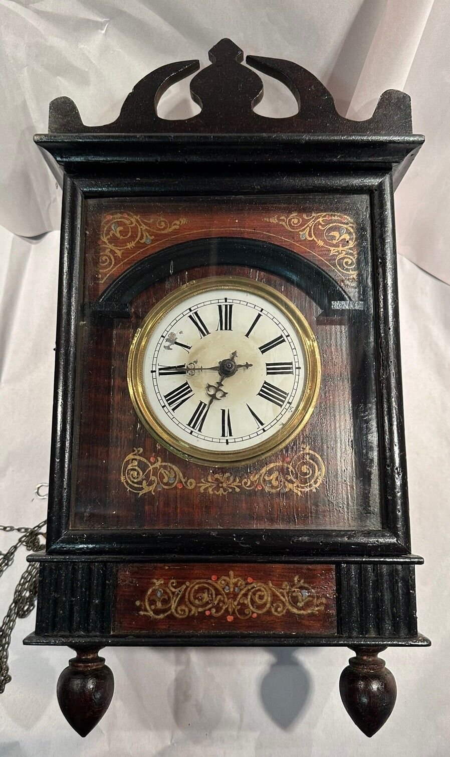 Early Antique German Black Forest Wall Clock