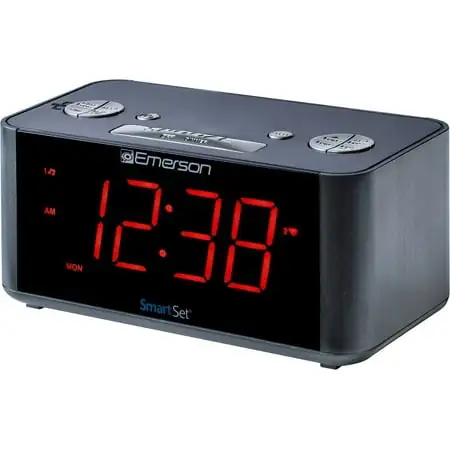 Emerson Smart Set Alarm Clock Radio with Bluetooth Speaker, USB Charger for i Phone and Android and