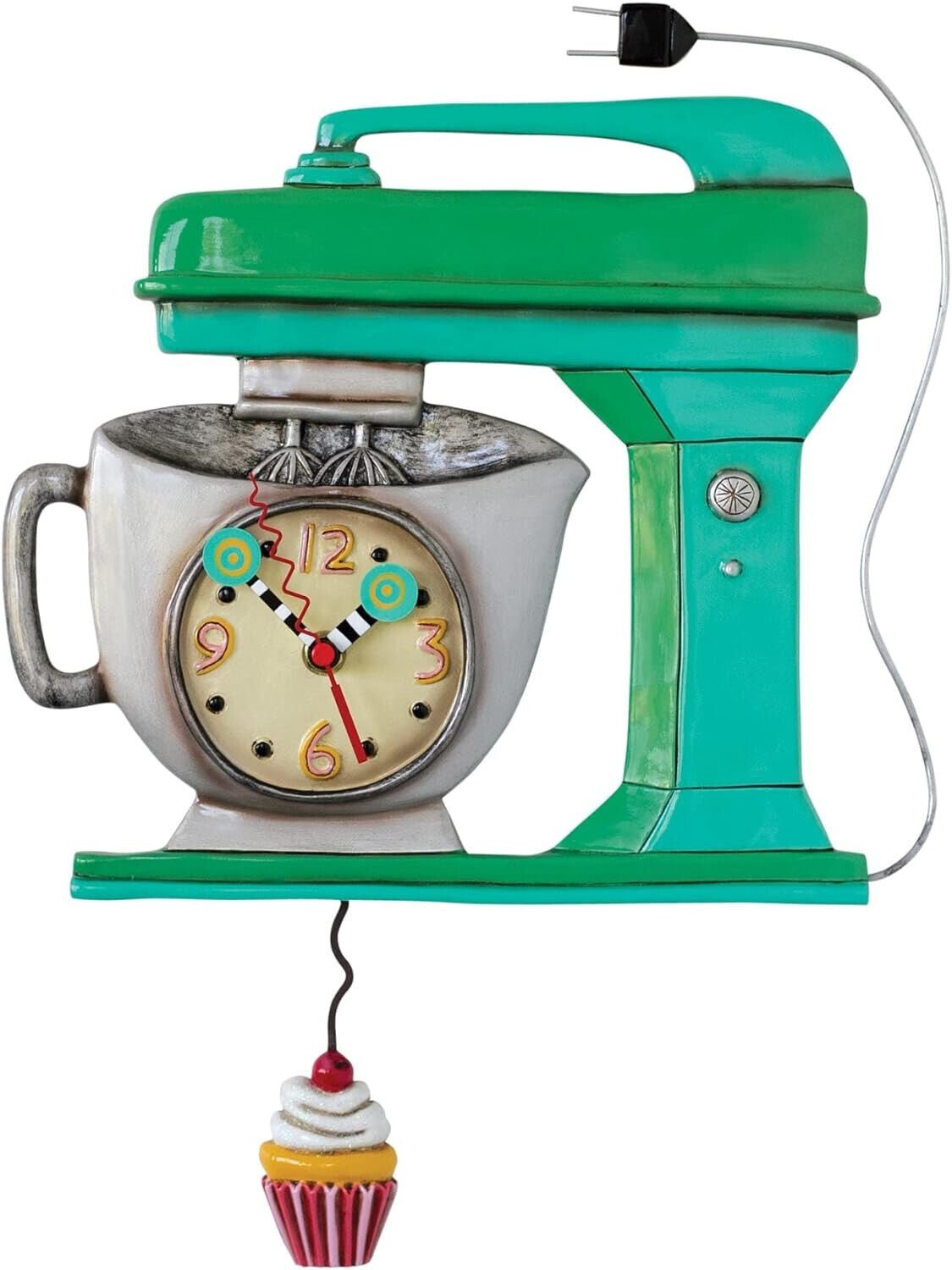 Enesco Allen Designs - Vintage Green Mixer Clock #P1370