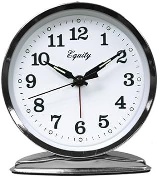 Equity 24014 4.5 Chrome Wind Up Alarm Clock