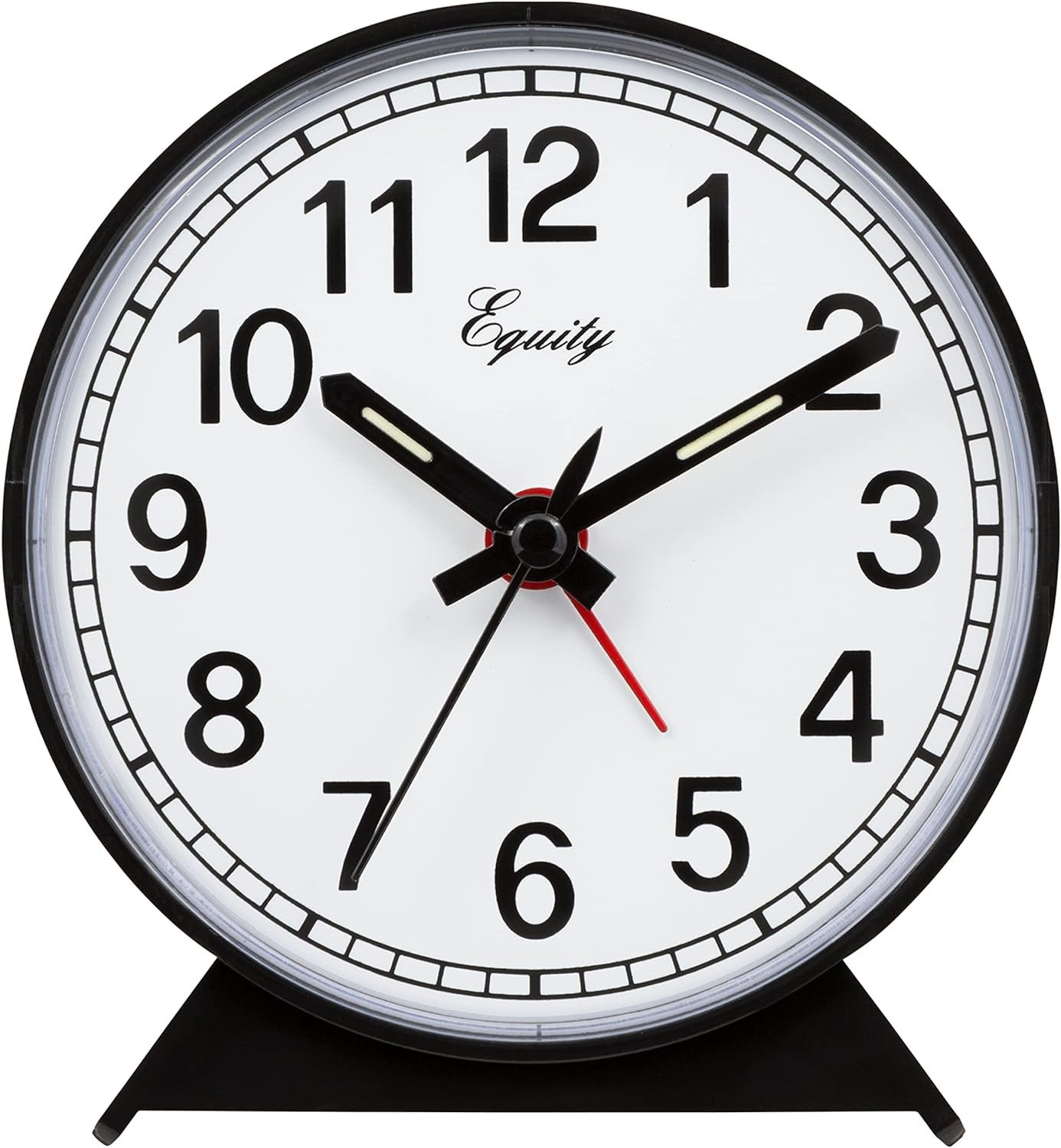 Equity by La Crosse 14075 Black Analog Wind-Up Alarm Clock