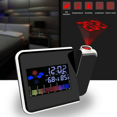 EUWBSSR USB Digital LED Display Projection Alarm Digital Clock Snooze Function Weather Temperature photo EUWBSSR USB Digital LED Display Projection Alarm Digital Clock Snooze Function Weather Temperature
