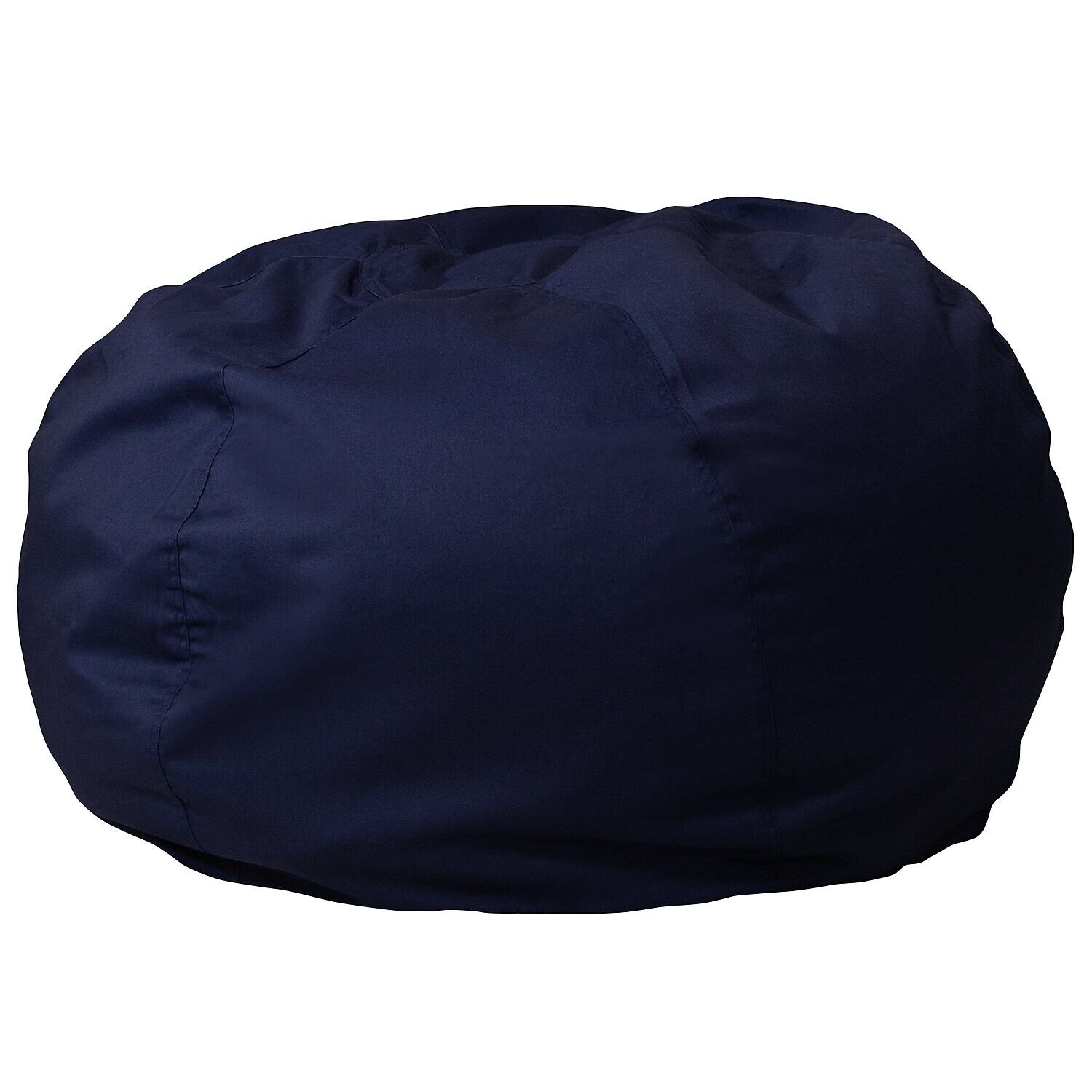 Flash Furniture Cotton Twill Oversized Solid Bean Bag Chair Navy Blue