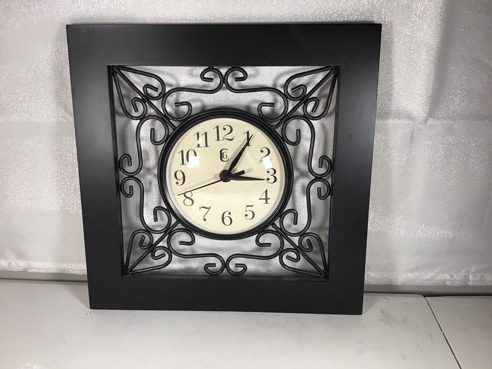 Geneva Quartz Wood And Metal Clock