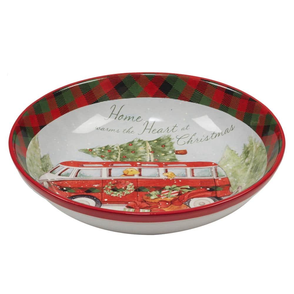 Home For Christmas Multicolor Pasta Bowl