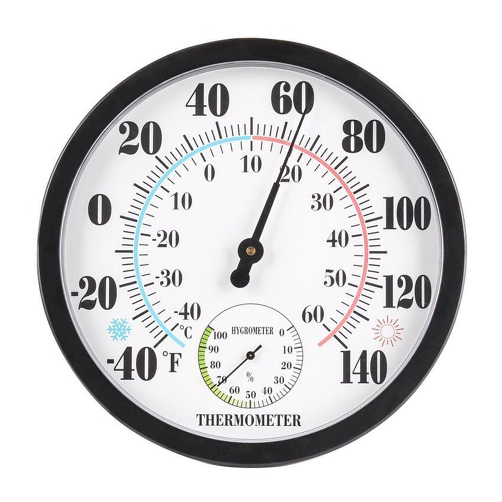 Household Humidity Temperature Meter Gauge Wall Mounted Thermometer Hygrometer