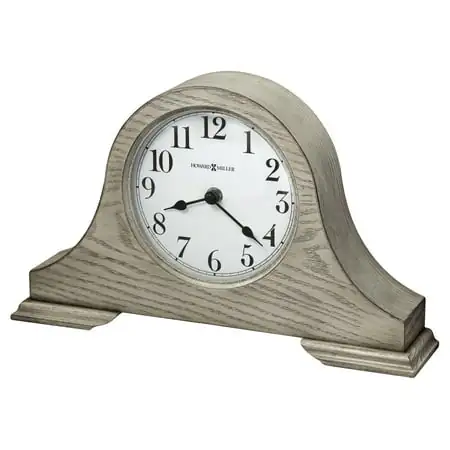Howard Miller 635213 Warm Gray 8 1 Howard Miller 635213 Warm Gray 8 1 / 4 X 13 3 / 4 Emma Hardwood Analog Table Top Clock image