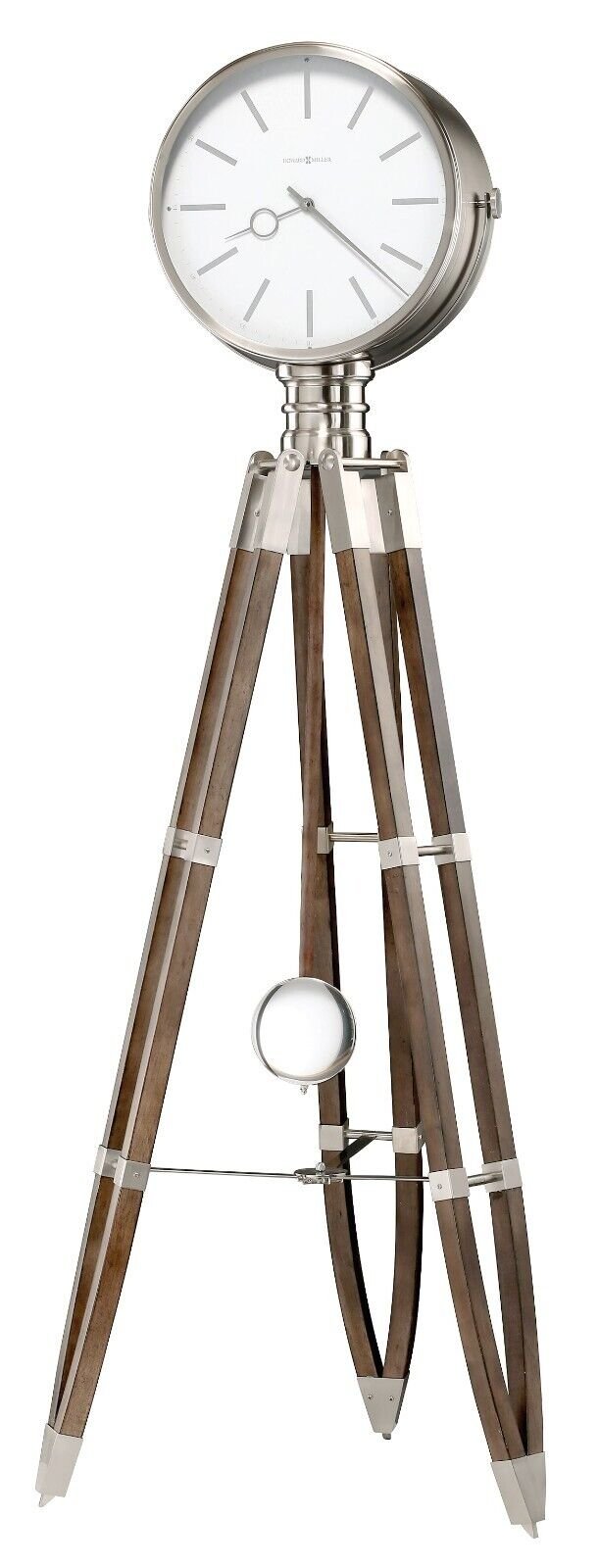 Howard Miller Chaplin IV Floor Clock 615067 Aged Auburn Retro Tripod Timepiece