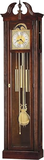 Howard Miller Hau Floor Clock II 549 022 – Windsor Cherry Vertical Home Decor with Chain Driven