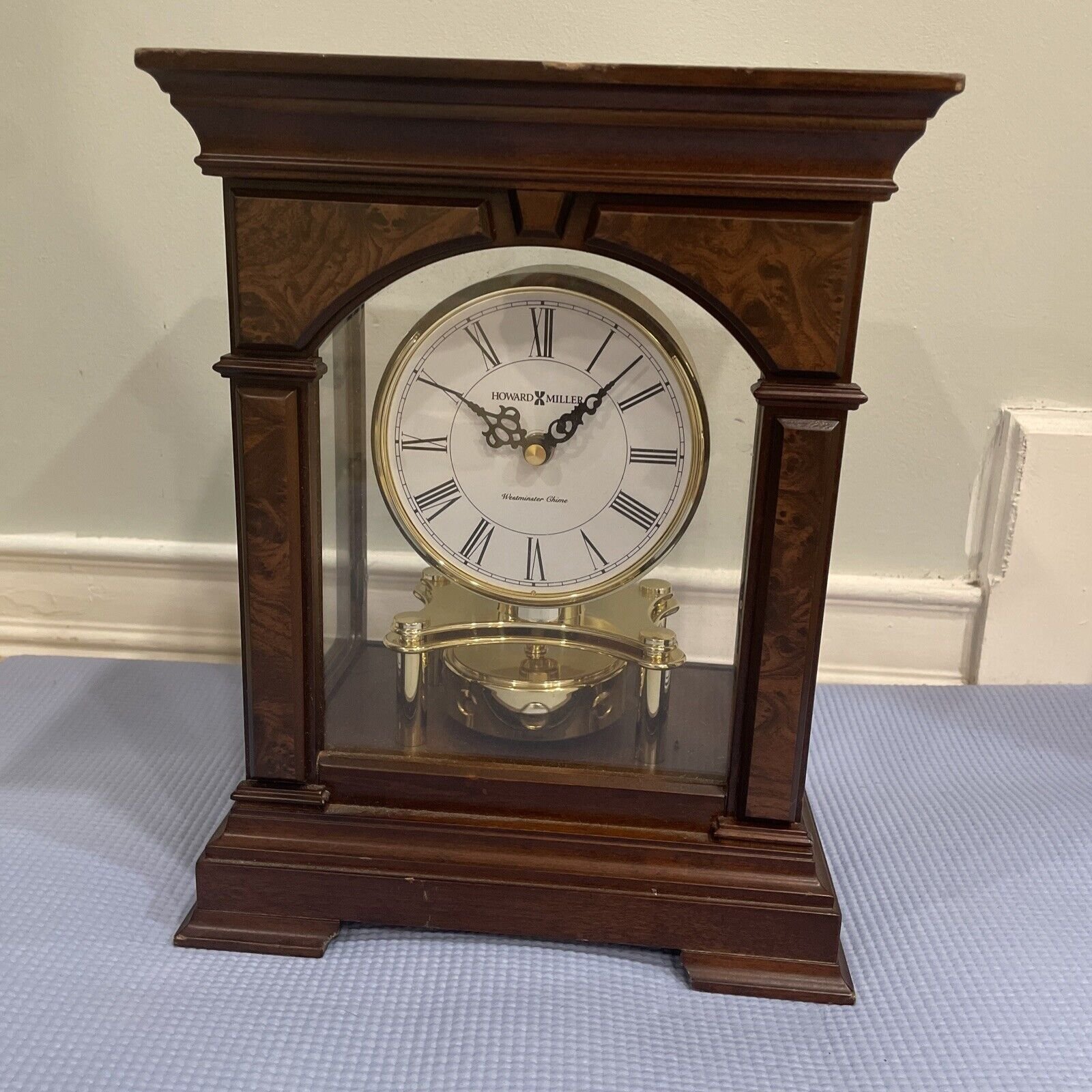 Howard Miller Statesboro Westminster Chime Mantel Clock Model 635-167 Tested...