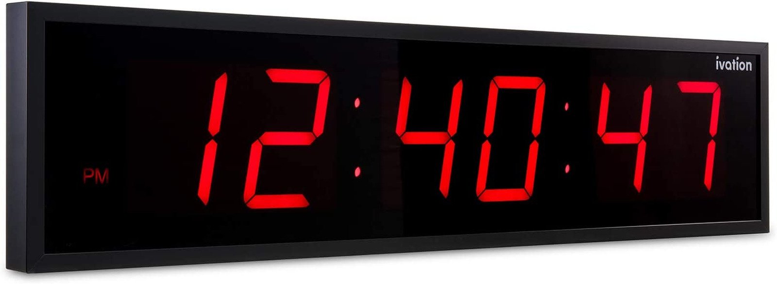Huge Large Big Oversized Digital LED Clock - Shelf or Wall Mount (24 Inch - Red)