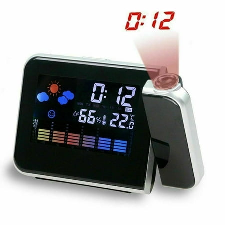 INFISU Projection Alarm Clock for Bedroom,Digital Alarm Clock with USB Charger Ports, Large LED photo INFISU Projection Alarm Clock for Bedroom,Digital Alarm Clock with USB Charger Ports, Large LED