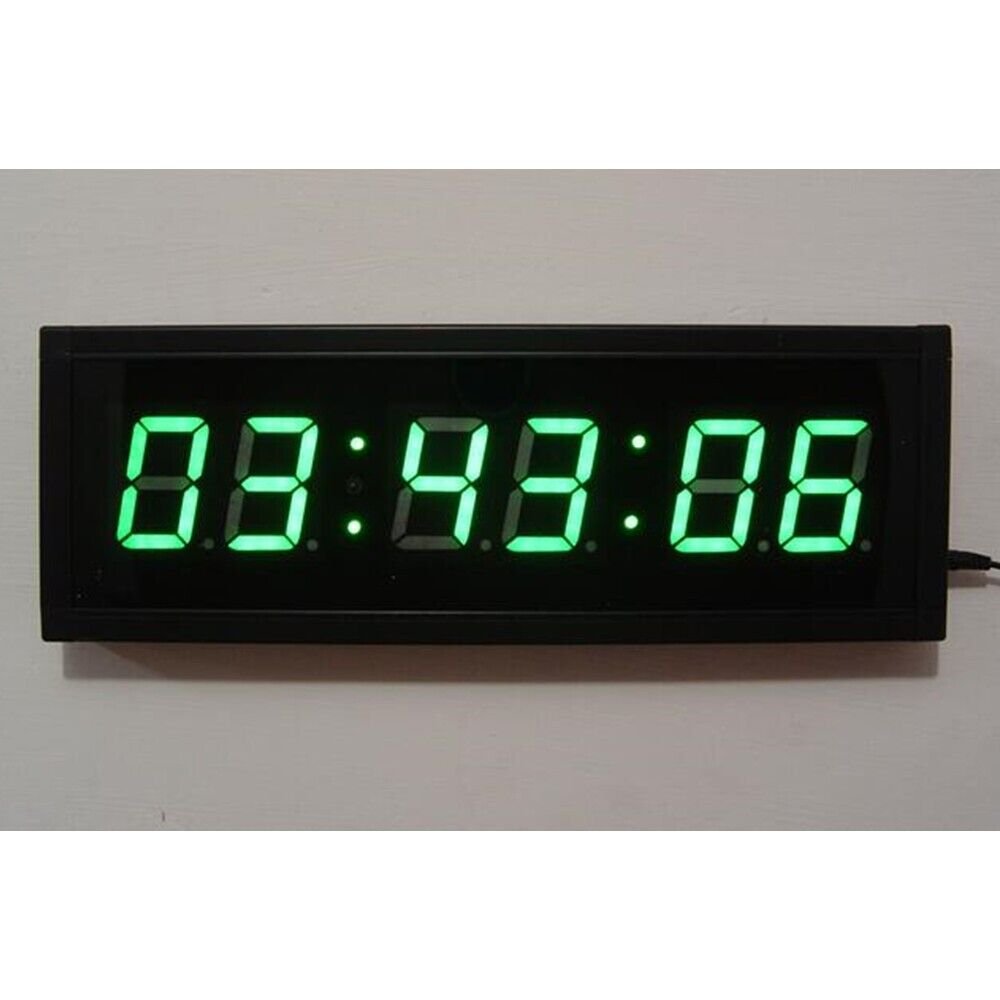 Jumbo Display Remote Control Large Digital LED Wall Clock Calendar Temperature