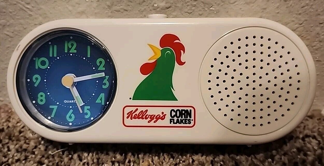 Kellogg's Corn Flakes Crowing Rooster Alarm Clock Works With Issues AS IS FF300