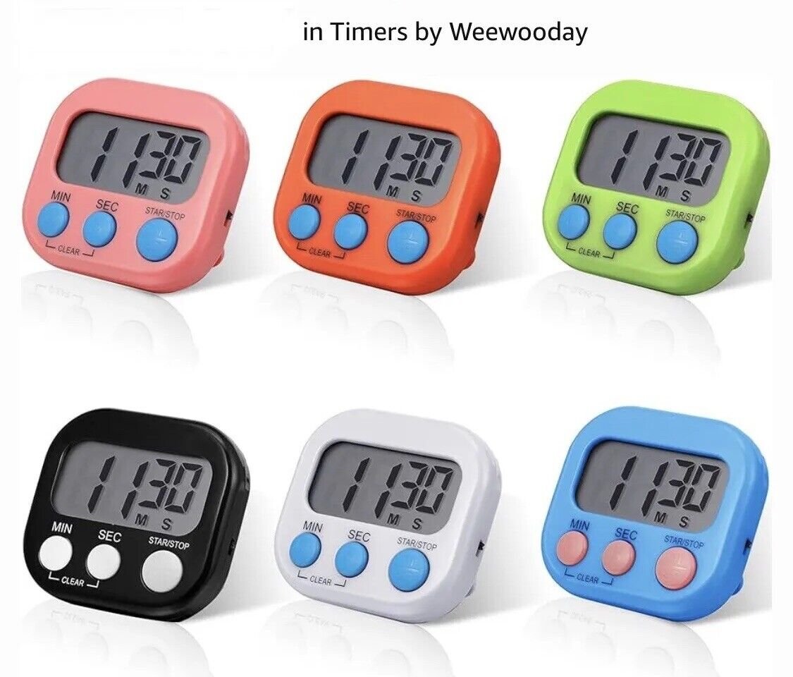 Large LCD Digital Kitchen Cooking Timer Big Loud Alarm Magnetic Backing Stand 1p