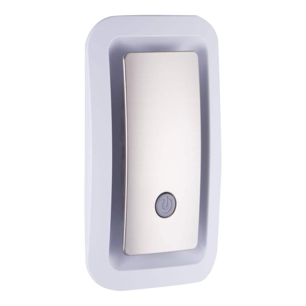 LED Brushed Nickel Amber Glow SleepLite Night Light