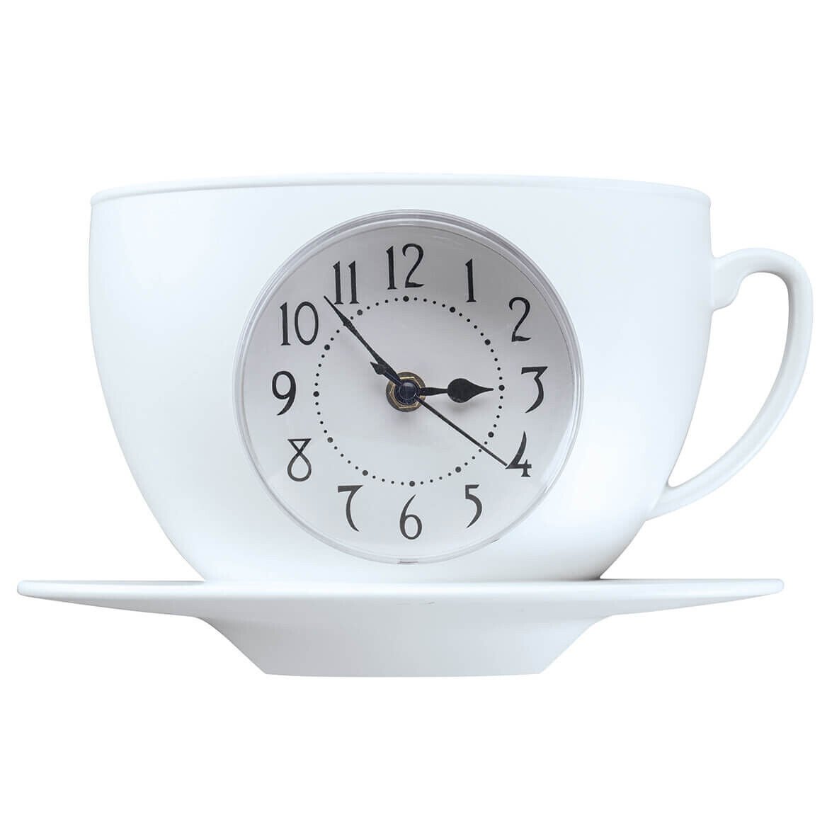 New Design White Coffee Cup & Saucer Steam Wall Clock Kitchen Decor Large number