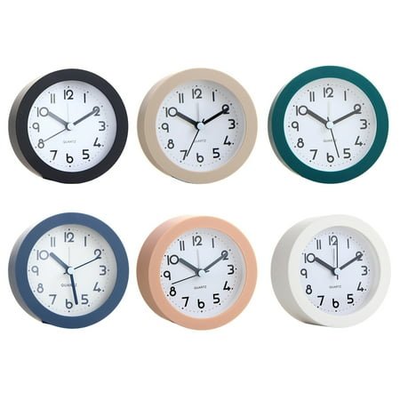 NUZYZ Alarm Clock, Night Light Non-Ticking Silent,Battery Operated Desktop Digital Quartz Clock,Children Students Birthday Gift