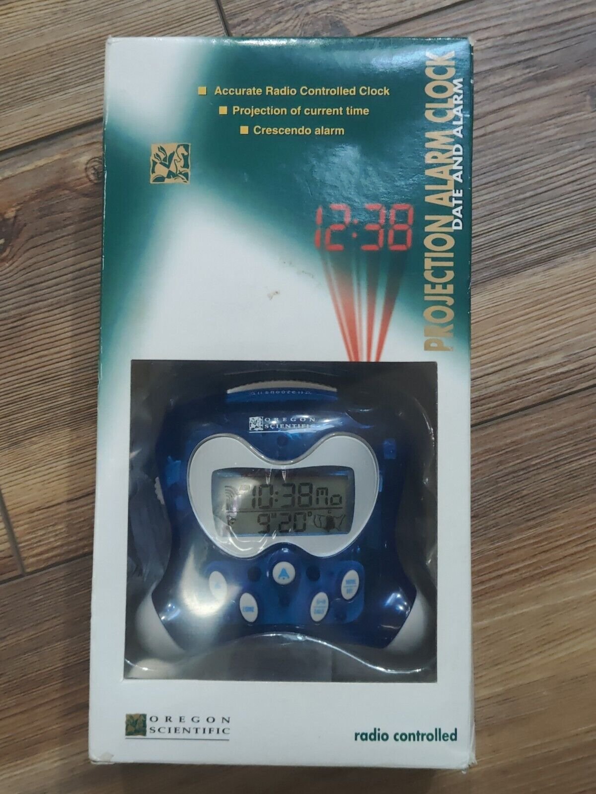 OREGON SCIENTIFIC PROJECTION ALARM CLOCK RM313PA BLUE BIG BOX NEW OPEN BOX