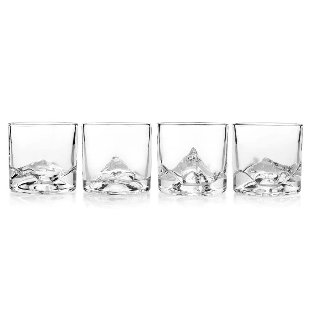 Peaks Crystal 11.5 oz. Whiskey Glasses Collectors Edition (Set of 4)