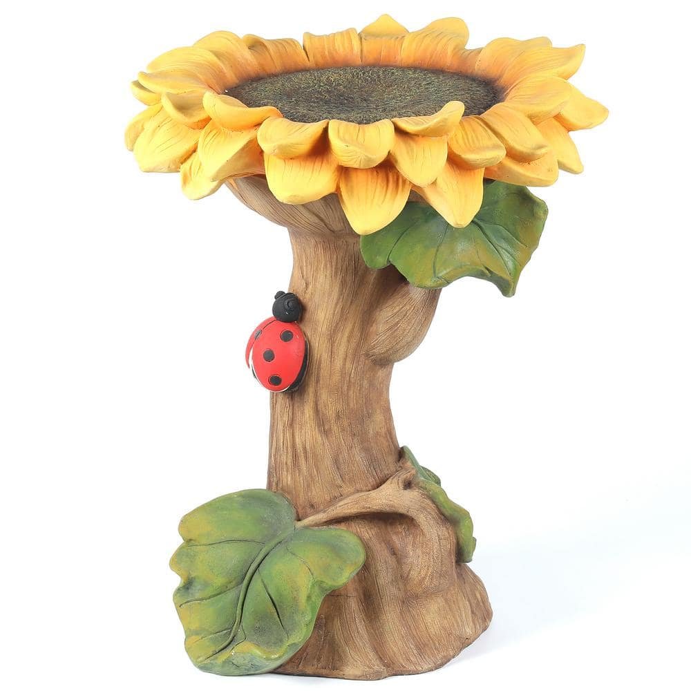 Polyresin Sunflower Bird Bath