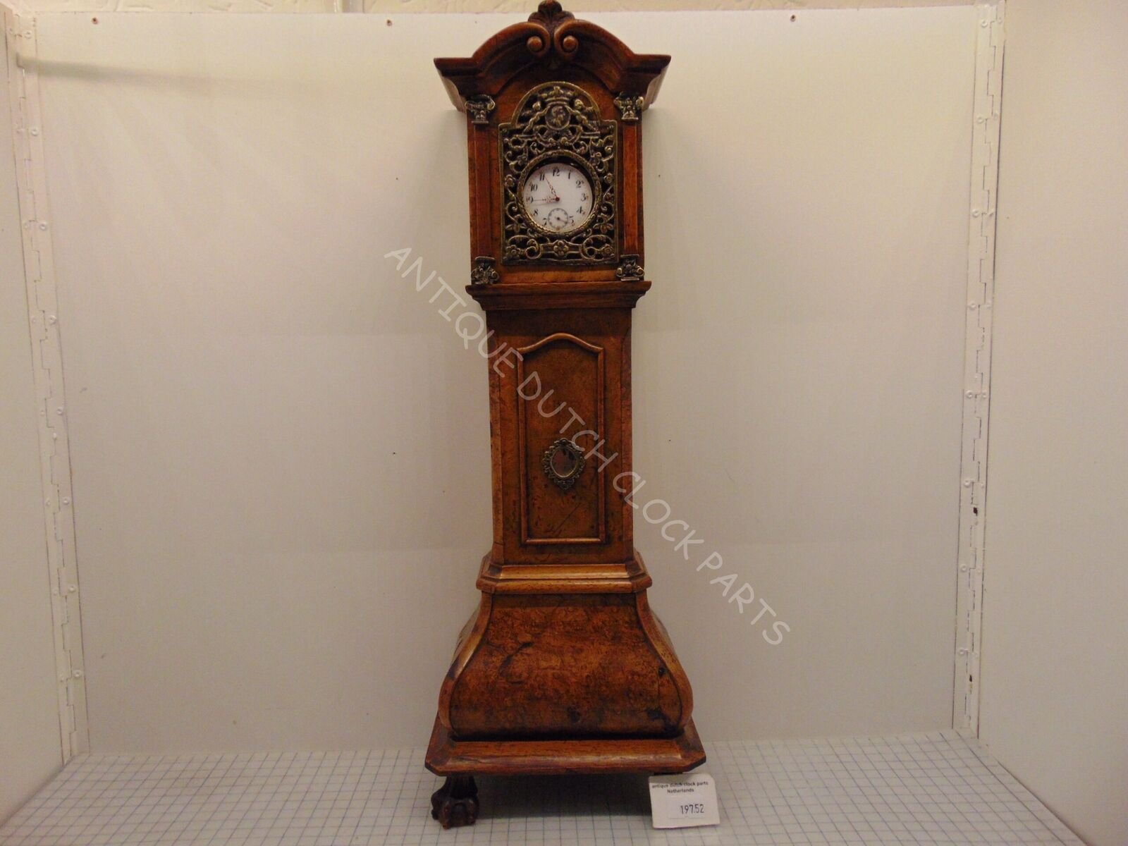 RARE ANTIQUE DUTCH GRANDFATHER CLOCK PORTRE MONTRE WITH POCKET WATCH 0800 MARK