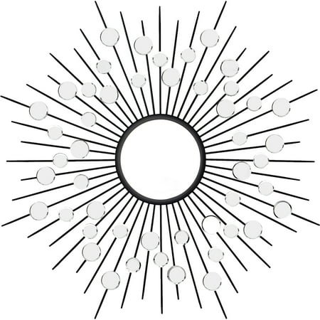 Renwil Maryam 45 in. x 45 in. Starburst Framed Mirror