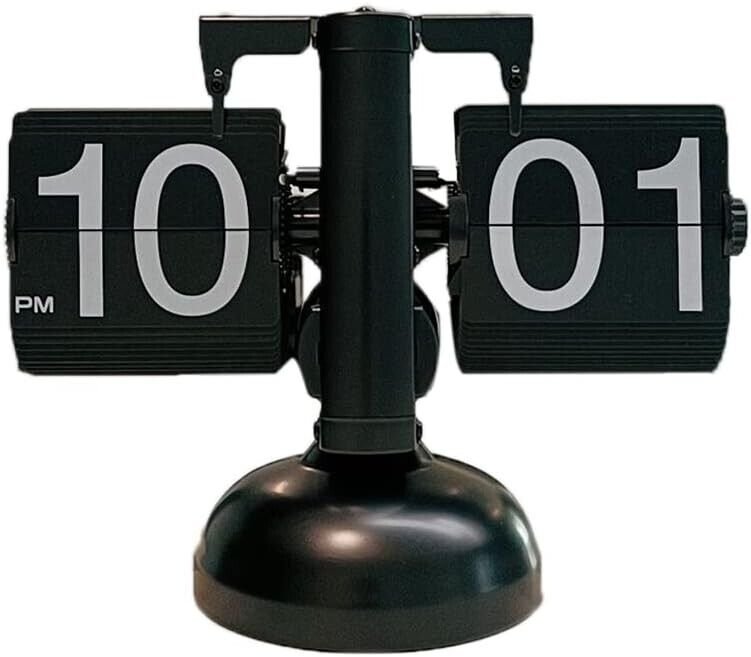 Retro Digital Flip Desk Clock Auto Flip Mechanical Gear Flip Clock Vintage Gift