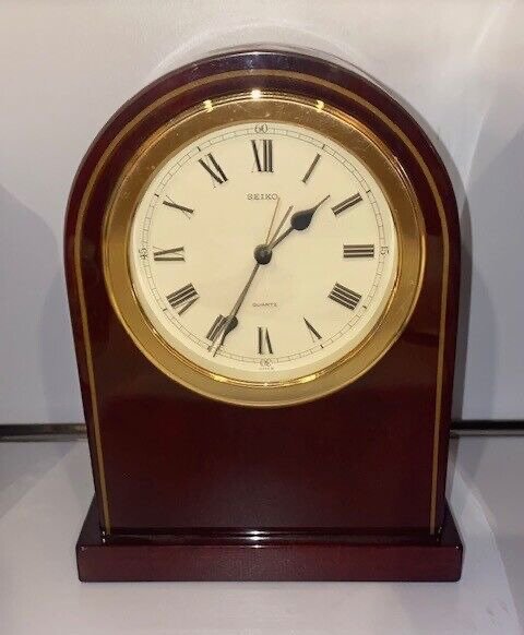 Seiko Wood Desk/Mantle Clock -- Quartz Movement