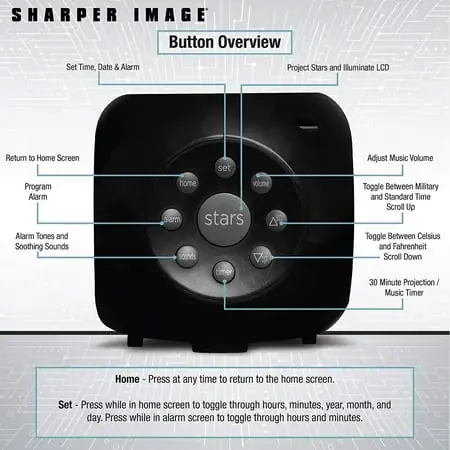 Sharper Projection Alarm Clock Star Black photo Sharper Projection Alarm Clock Star Black featured image