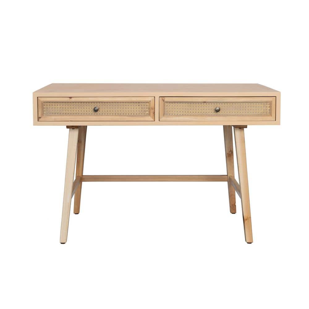 Sienna 47 in. Beige Wood Writing Desk