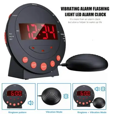 Sonic Bomb Dual Alarm Clock ,Loud Alarm Clock for Heavy Sleepers with Bed Shaker Vibrator and photo Sonic Bomb Dual Alarm Clock ,Loud Alarm Clock for Heavy Sleepers with Bed Shaker Vibrator and image