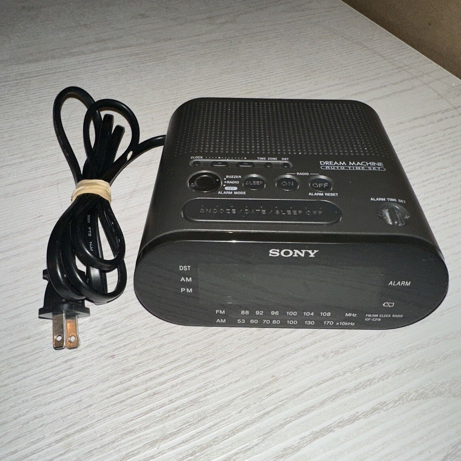 Sony Dream Machine Clock Radio - Black (ICFC218)