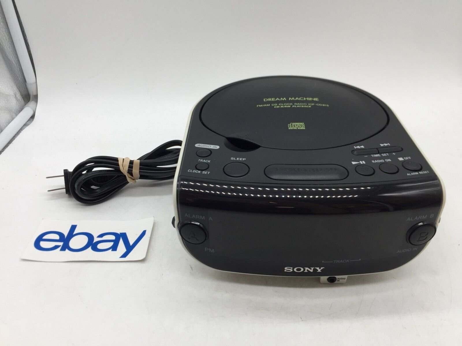Sony Dream Machine FM/AM Radio CD Player Dual Alarm Clock ICF-CD815 FREE S/H