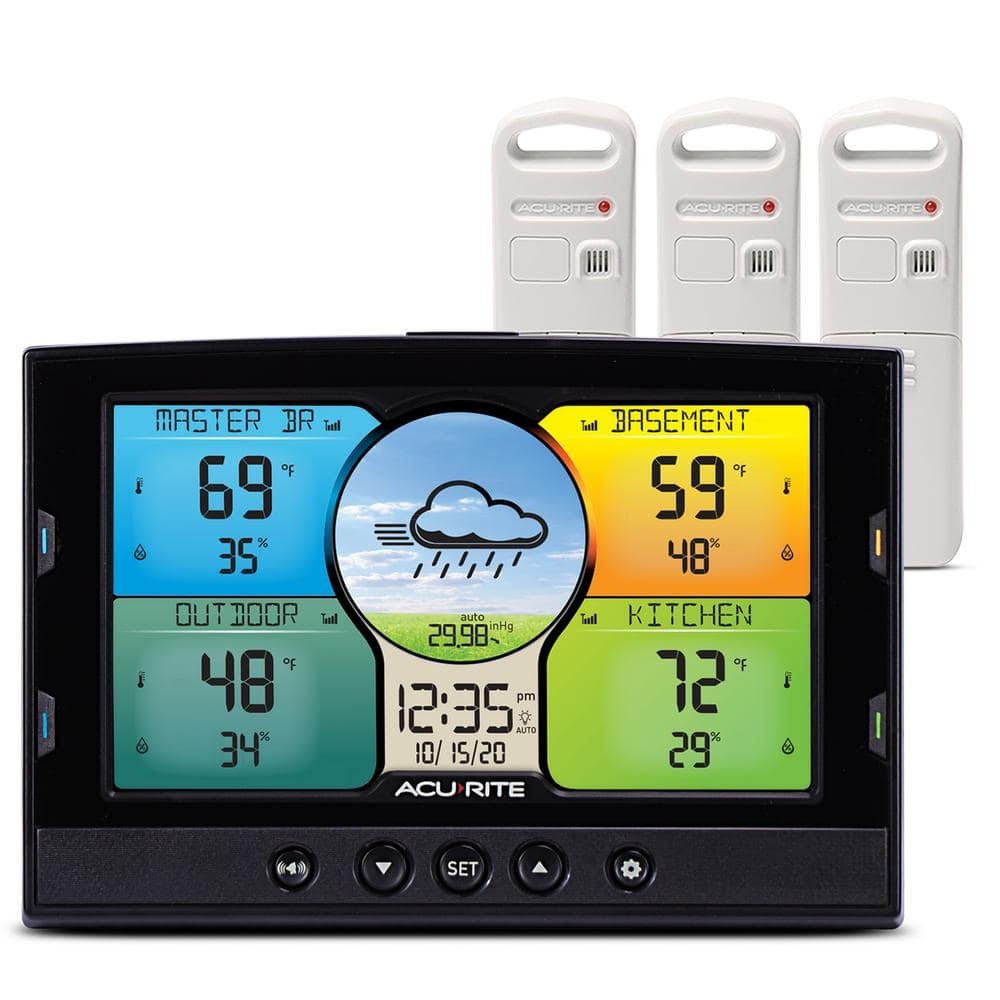 Temperature and Humidity Weather Station with 3 Sensors