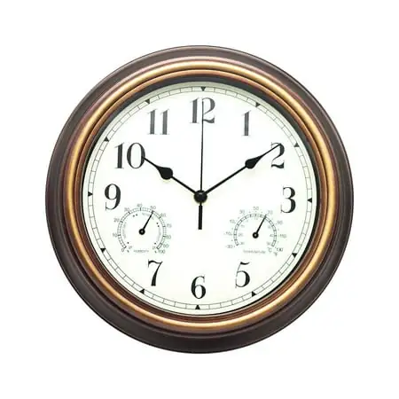 Temp Gauge for with Probe 12 Inch Outdoor Wall Clock Wall Clock With Temperature And Humidity Large
