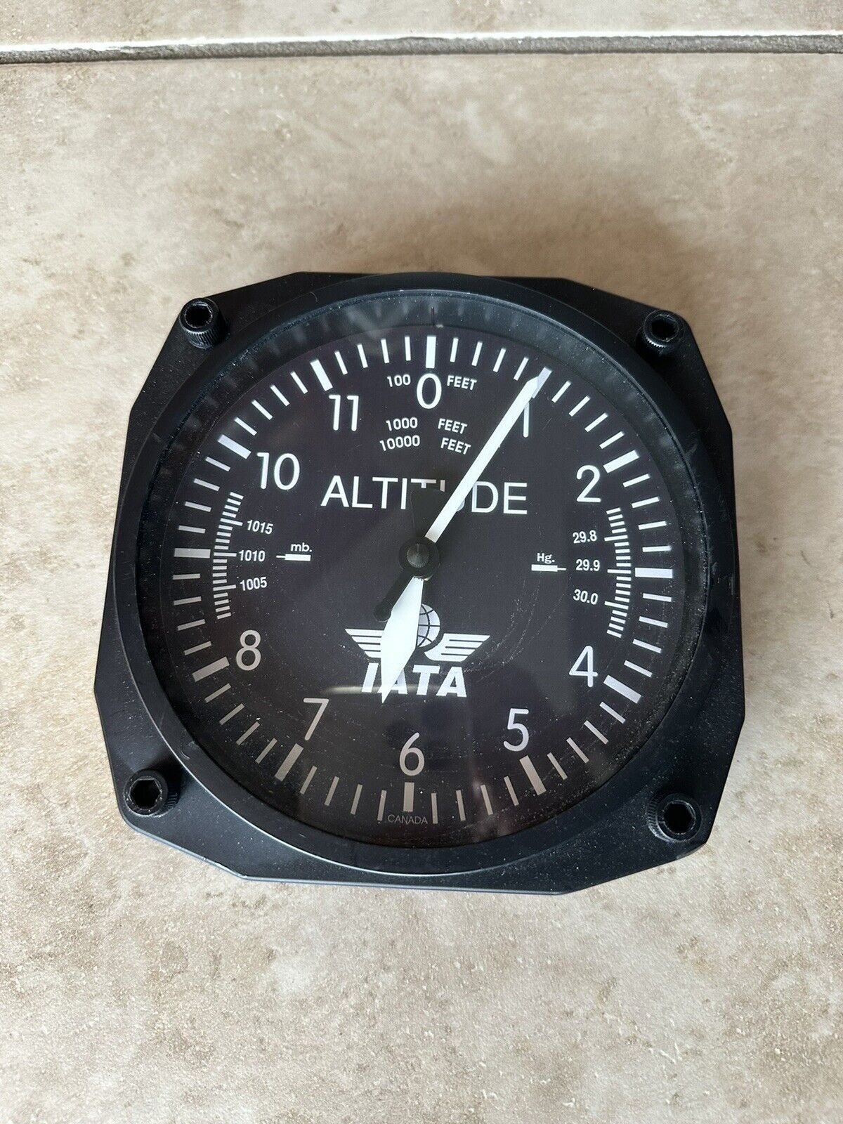 Trintec Classic Altitude Altimeter Aviation Quartz Replica Wall Clock 6-5/8"