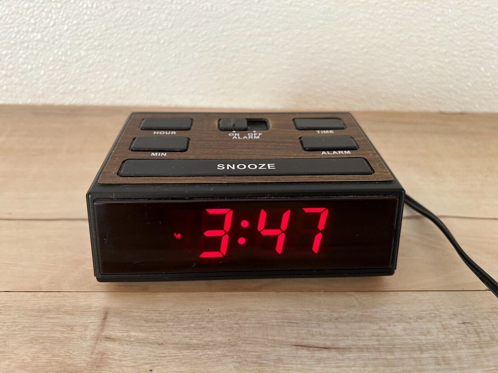 Vintage Advance Digital LED Alarm Clock Battery Back Up Tested-Works