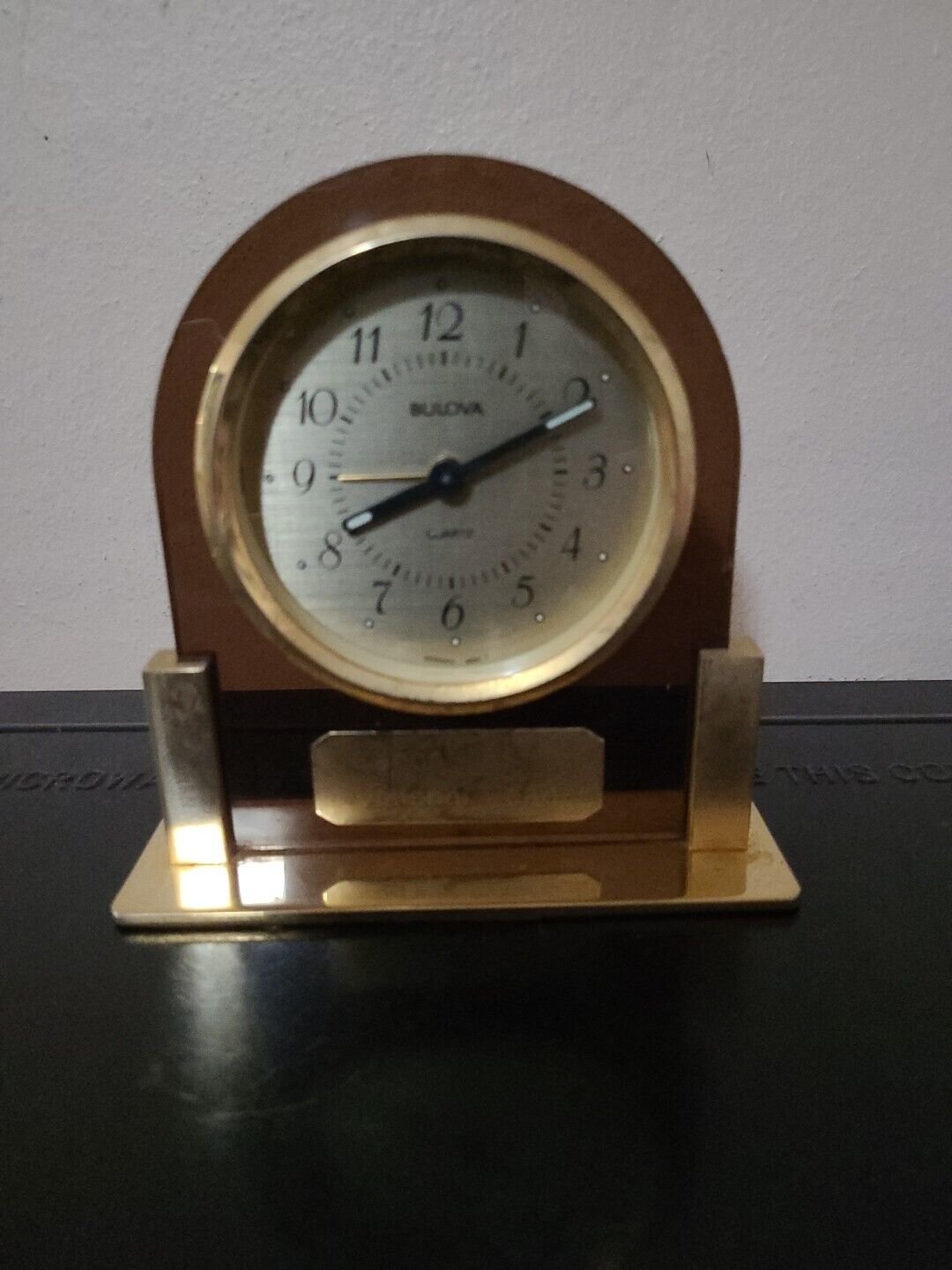 Vintage Bulova Desk Clock Tested Working
