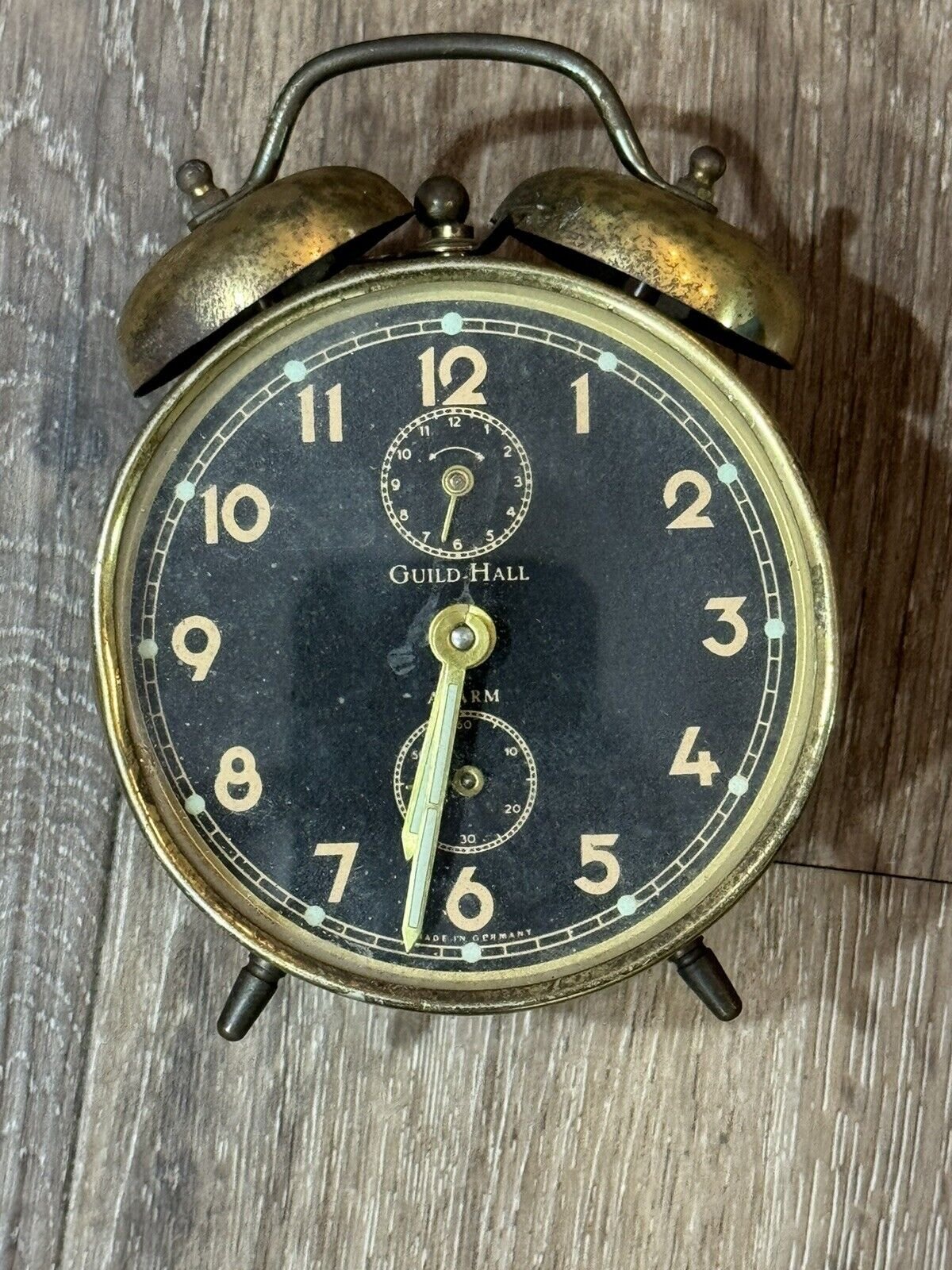 Vintage Guild Hall Alarm Clock Made in Germany -keeps Time