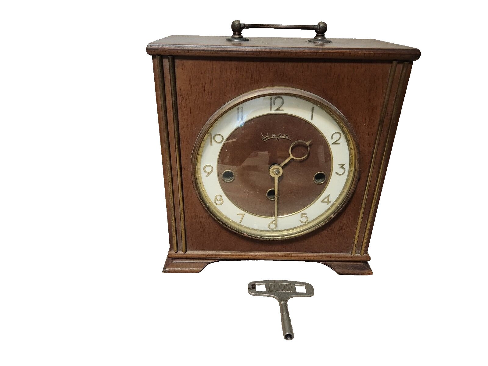 Vintage Heco pendulum inside casing mantel clock