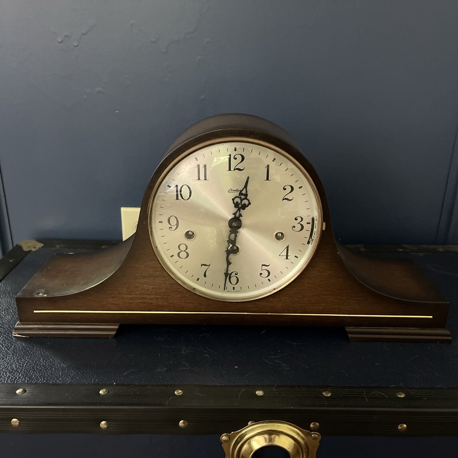 Vintage Linden Triple Chime Mantle Clock (1051-020) Cuckoo Clock MFG Germany