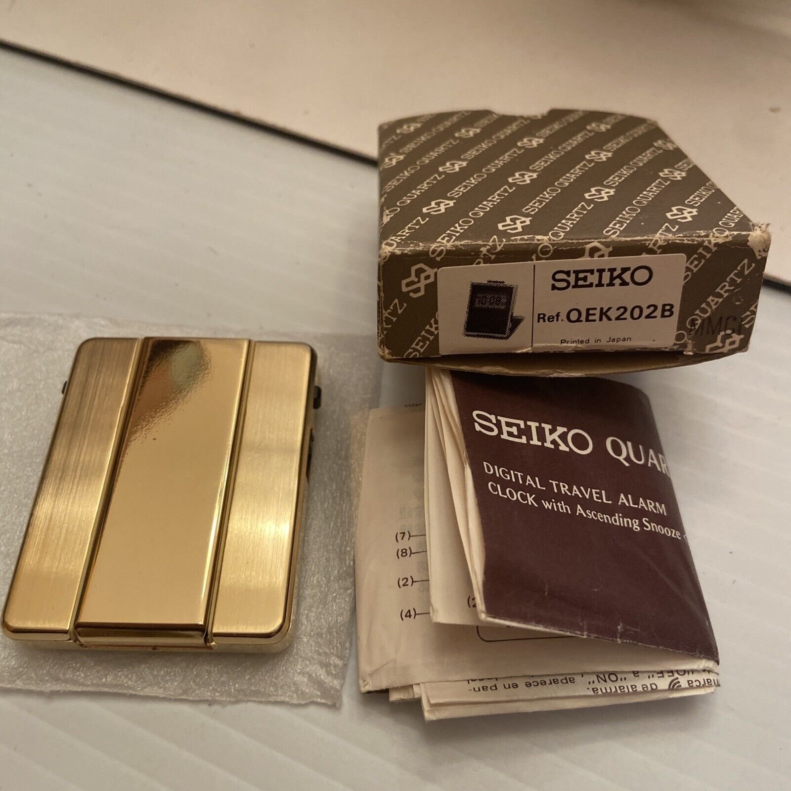 Vintage Seiko Alarm Clock QEK-202B New Old Stock #Q