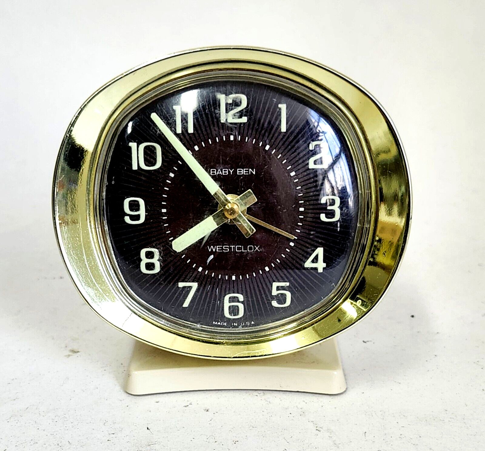 Vintage Westclox Big Ben Wind-Up Alarm Clock Luminous MCM Chrome Black READ