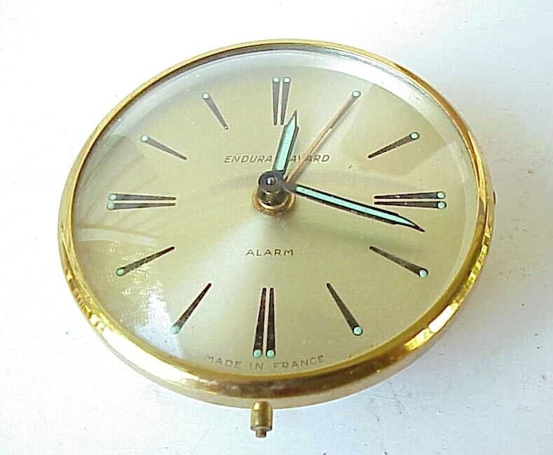 Vintage Working French Endura Bayard Wind Up Alarm Clock. Works Only