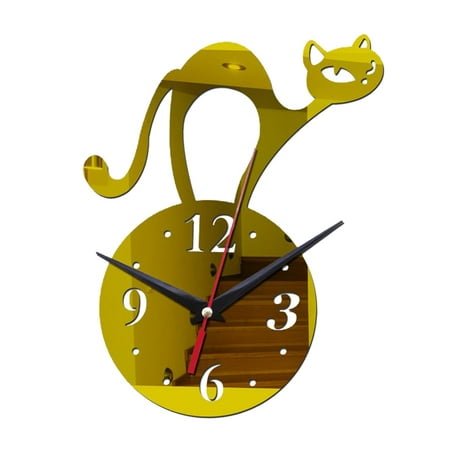 Wall Clocks Acrylic Mirror Small Clocks Battery Operated Frameless