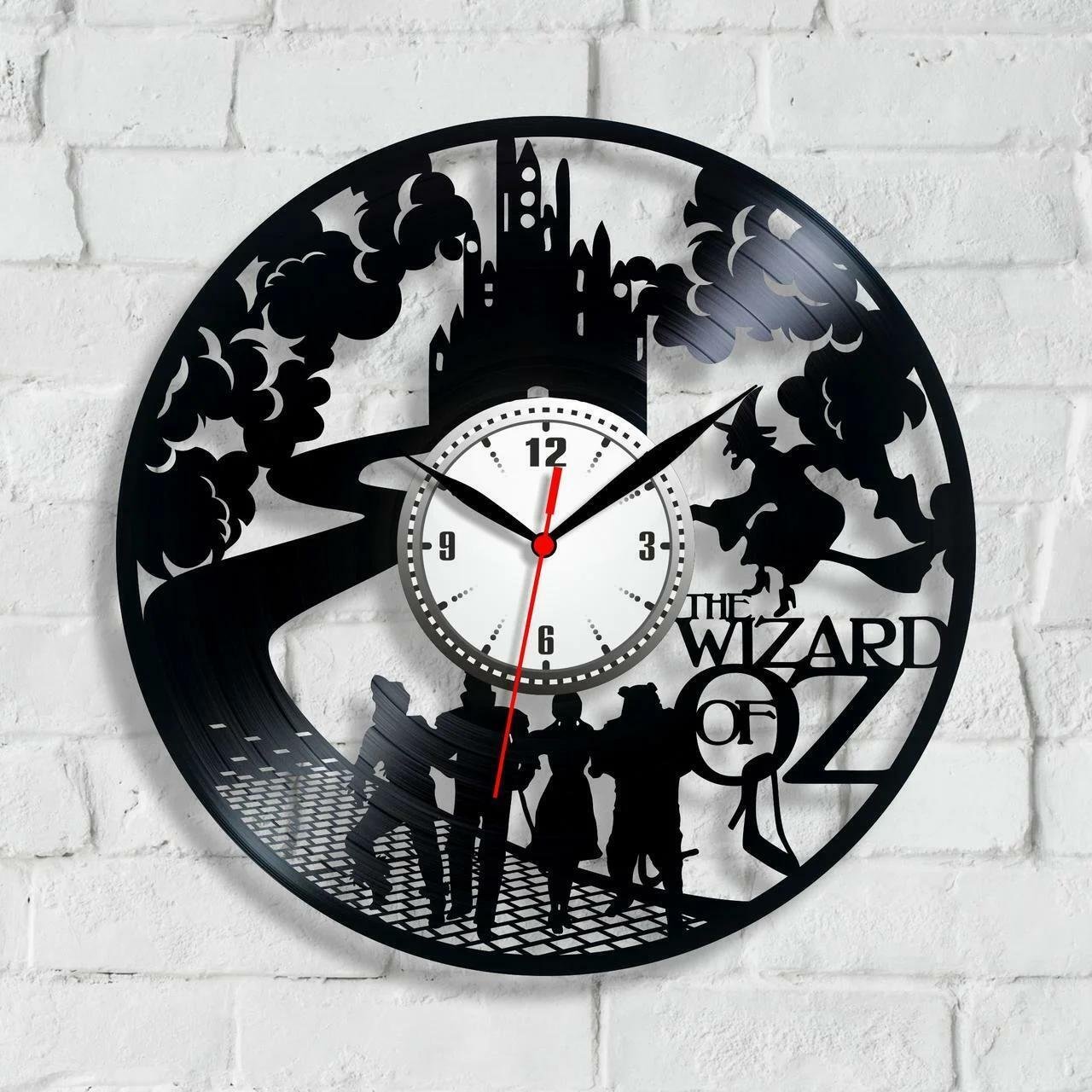 Wizard Of Oz Vinyl Record Wall Clock Gift Birthdays Decor Wall Hanging Clock