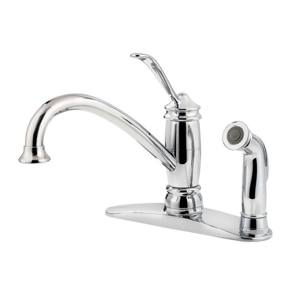Brookwood Single-Handle Side Sprayer Kitchen Faucet in Polished Chrome