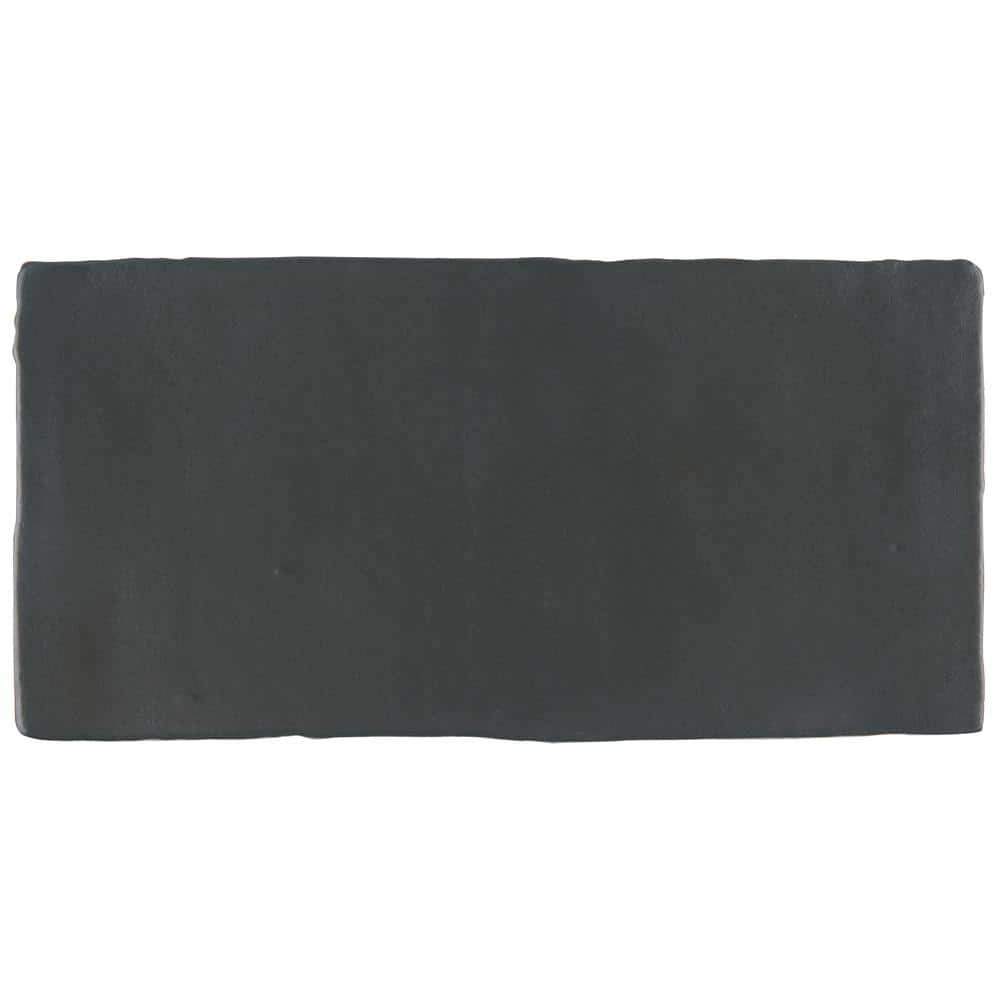 Chester Matte Nero 3 in. x 6 in. Ceramic Wall Take Home...
