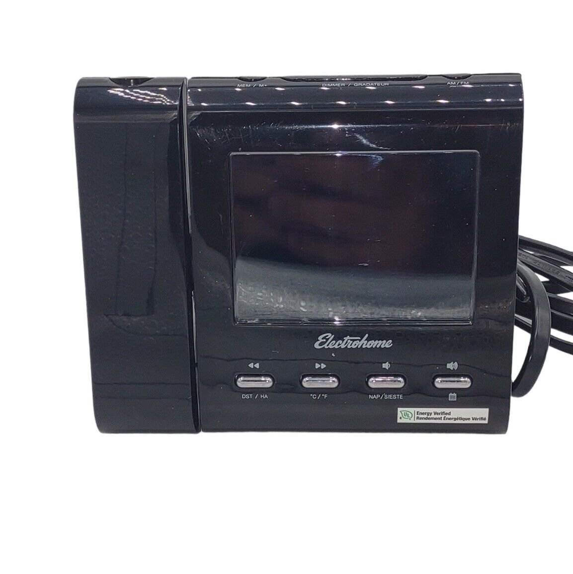 Electrohome EAAC601 Projection Alarm Clock with AM/FM Radio Tested